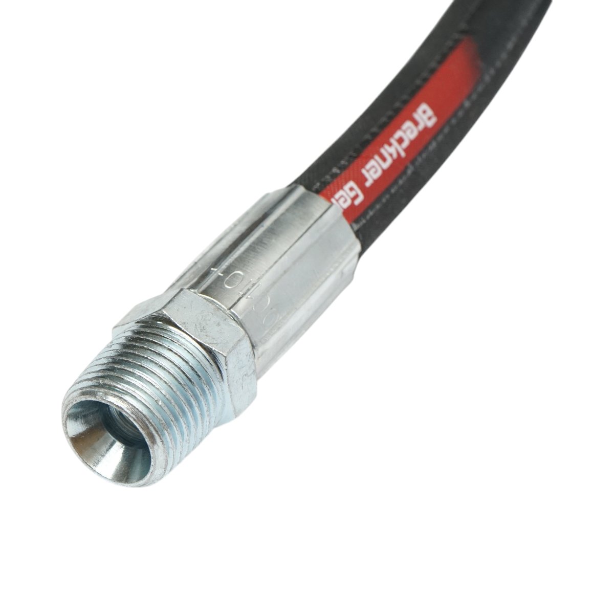 Furtun presiune sertizat pentru tiranti hidraulici 70cm cu armaturi 1/2 + 3/8 si supapa mos